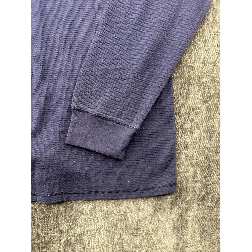 Polo Ralph Lauren Sleepwear Shirt Mens XL Navy Blue Pony Logo Casual Waffle Knit